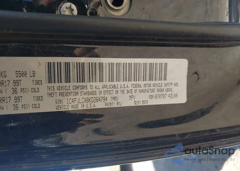 2019 Jeep Cherokee Latitude Fwd из США, поврежденный, VIN 1C4PJLCX8KD264794